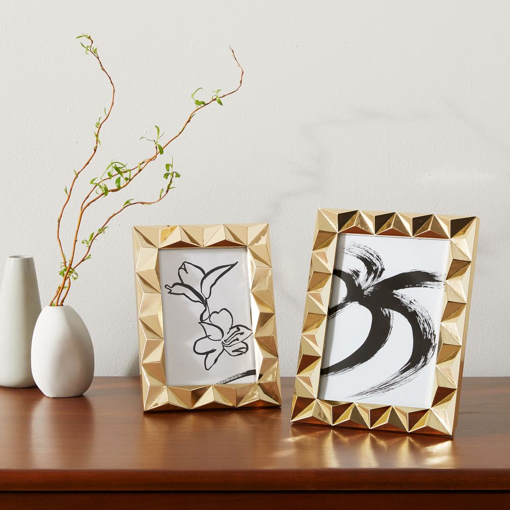 Pascal Tabletop Frames Polished Brass West Elm
