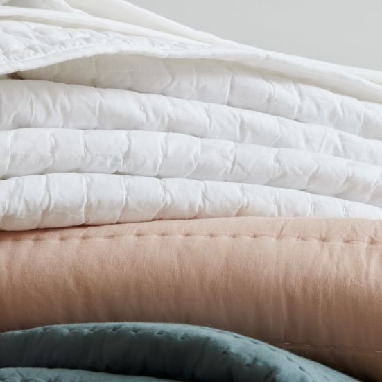 Airy Cotton Voile Solid Quilt & Shams | West Elm