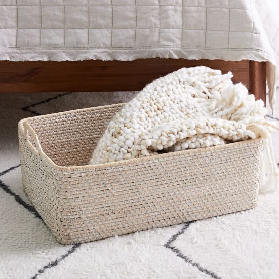 Modern Weave Harvest Baskets w/ Handles West Elm