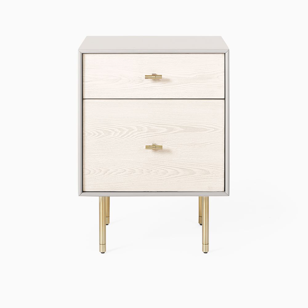 Modernist Wood & Lacquer Nightstand (21") Winter Wood West Elm