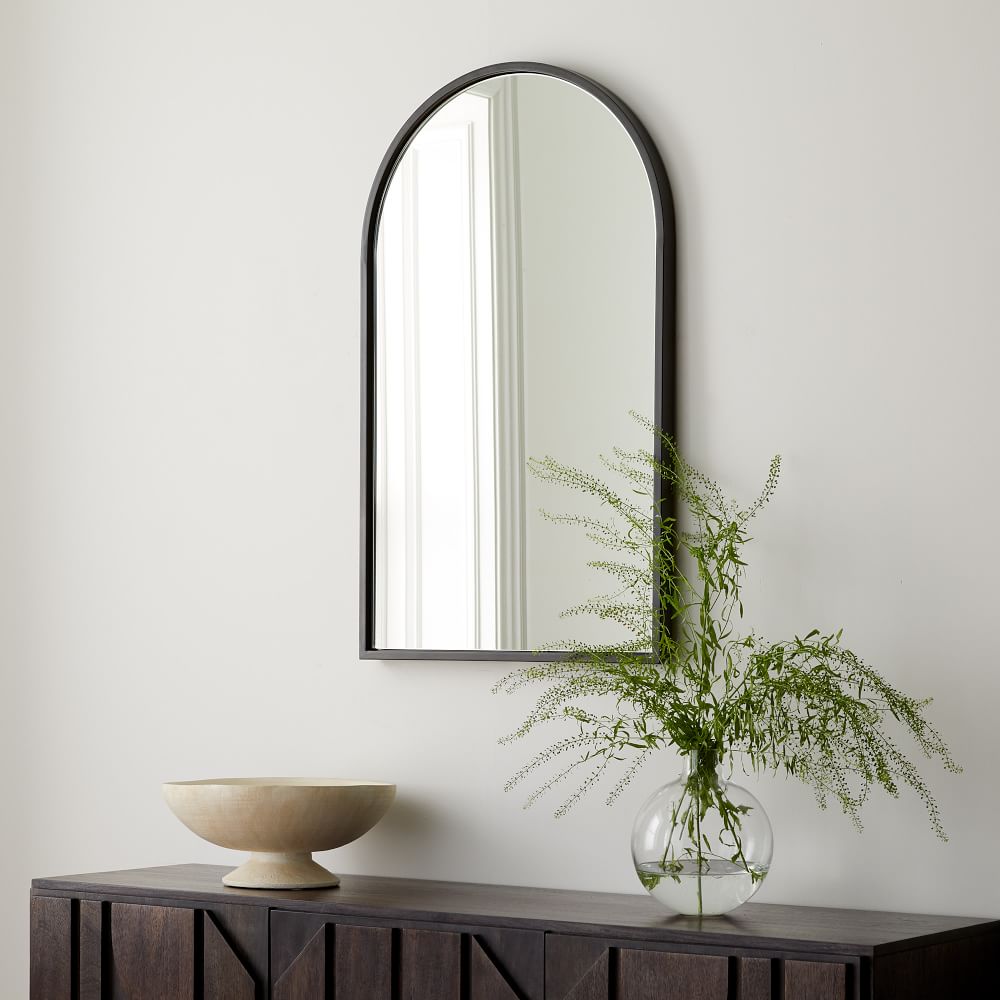 Metal Frame Arched Wall Mirror 22.1"W x 36"H West Elm