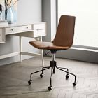 slope leather swivel office chair