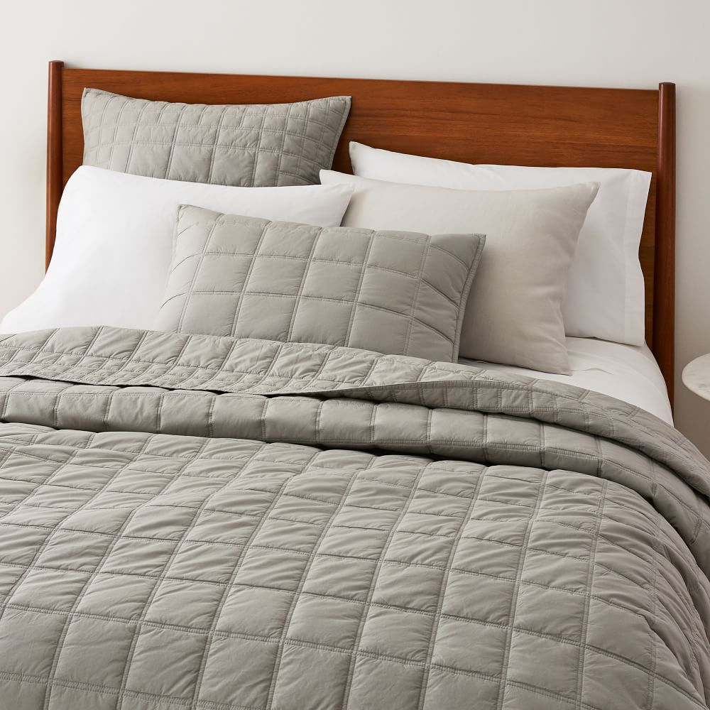 Organic Washed Cotton Percale Lightweight Quilt & Shams | West Elm
