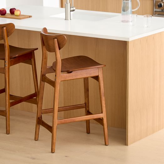 walnut bar stools with back