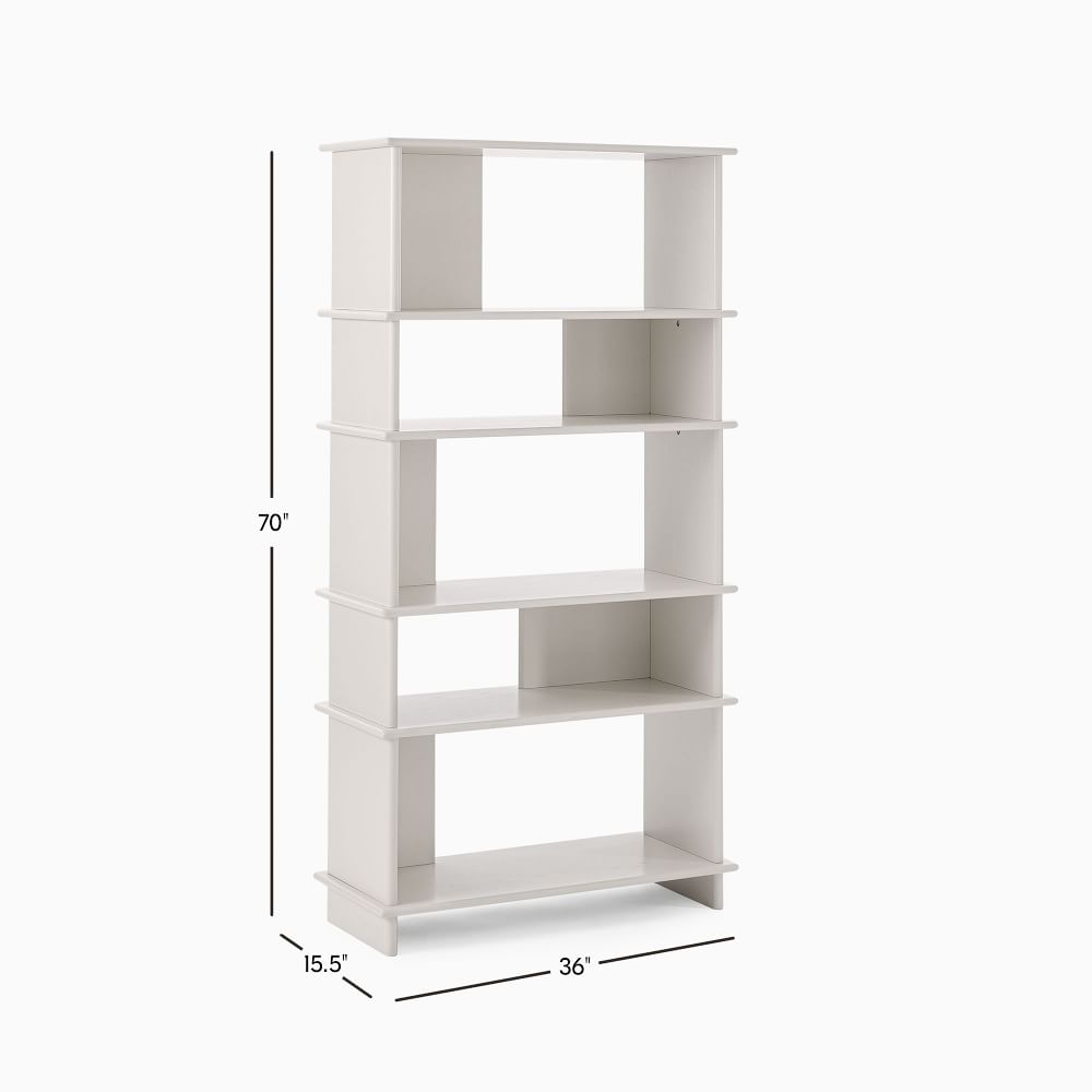 Kaira Wide Bookcase Oyster West Elm