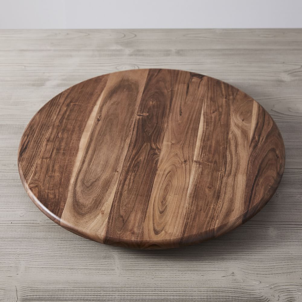 Hudson Acacia Wood Lazy Susan West Elm