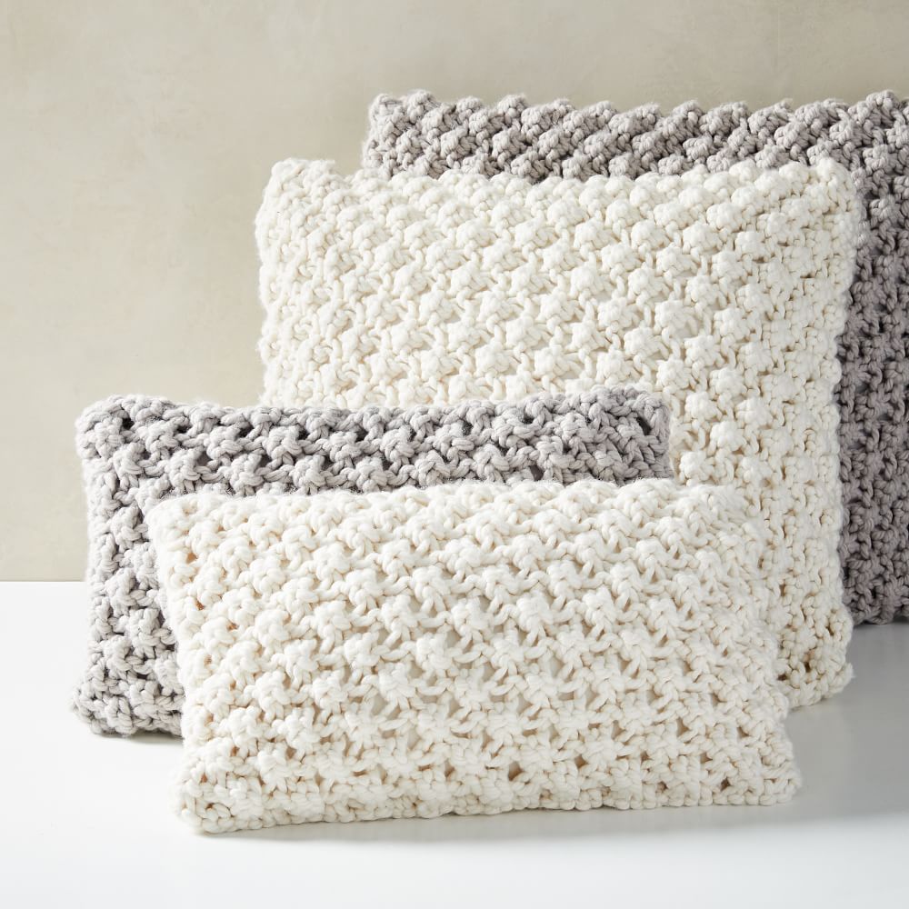 Bobble Knit Pillow Cover West Elm