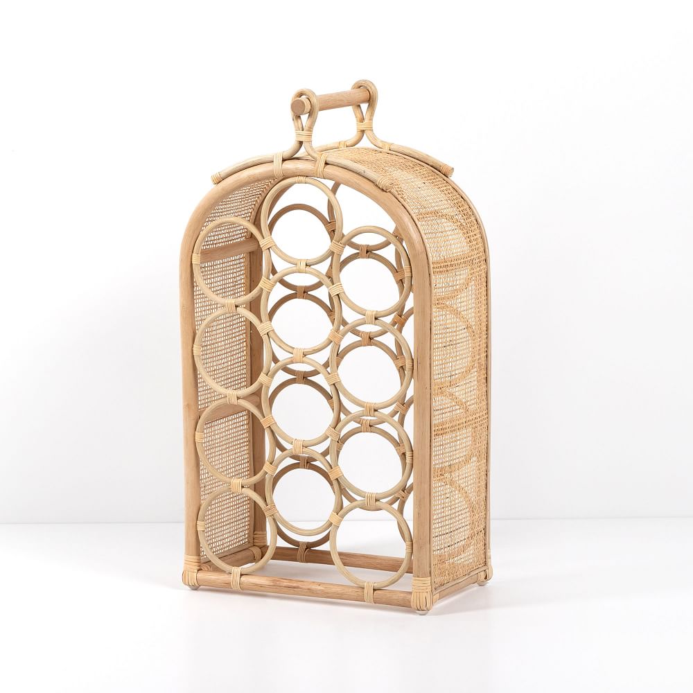 Arched Rattan Wine Rack West Elm