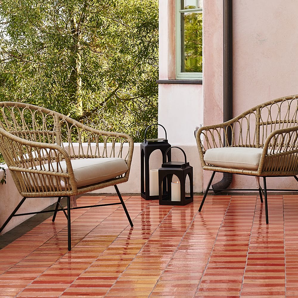 Palma Outdoor Rattan Lounge Chair (Set of 2) West Elm