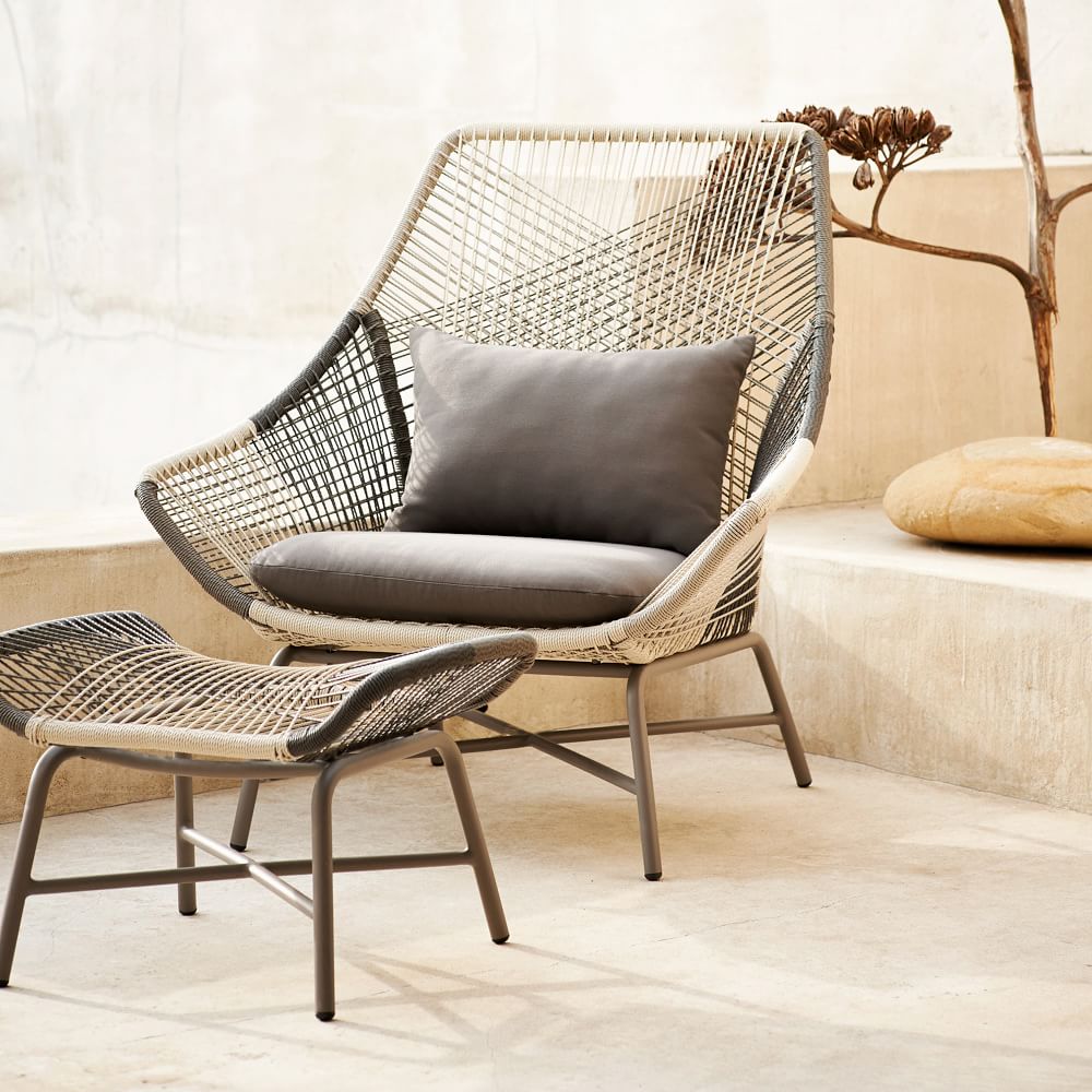 Huron Outdoor Ottoman | West Elm