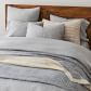 Double Cloth Arrow Bed Blanket - Frost Grey | West Elm