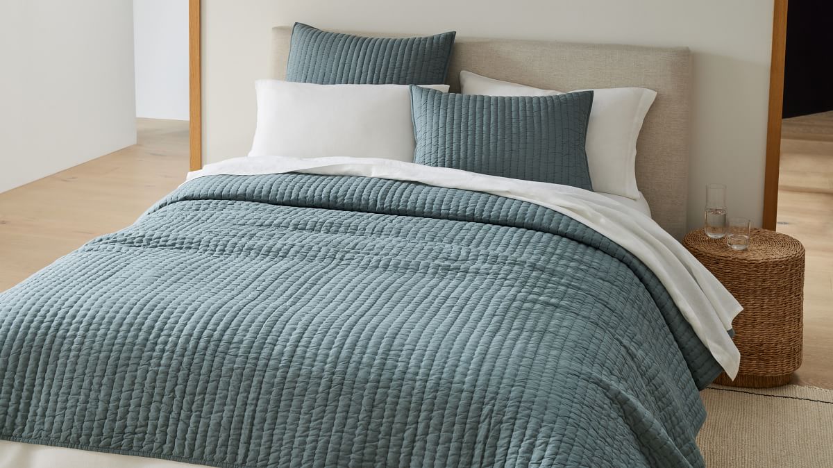 Airy Cotton Voile Solid Quilt & Shams West Elm