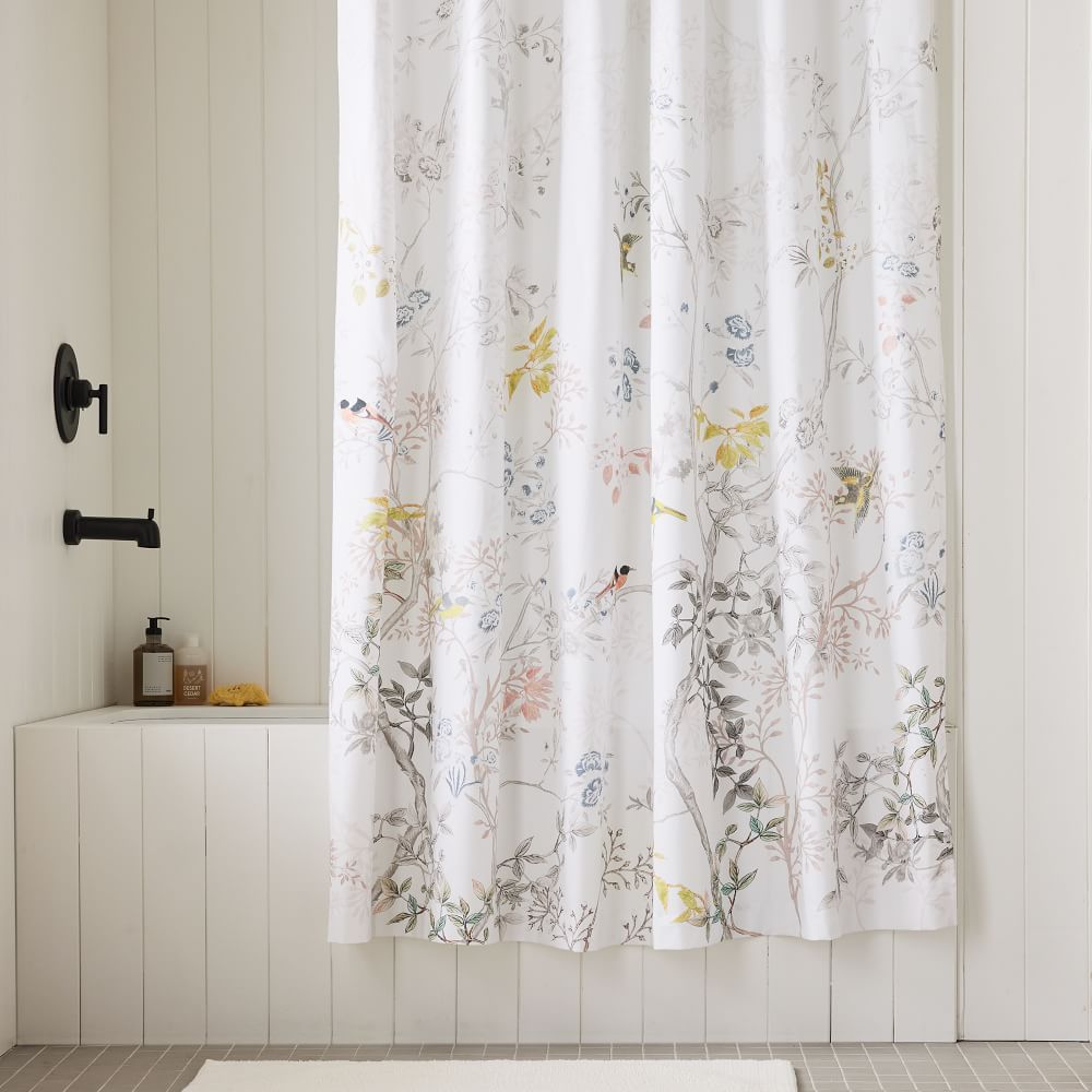 Organic Chinoiserie Shower Curtain | West Elm