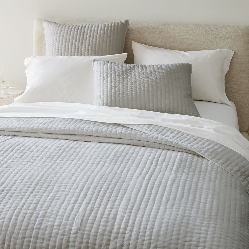 Airy Cotton Voile Solid Quilt & Shams | West Elm