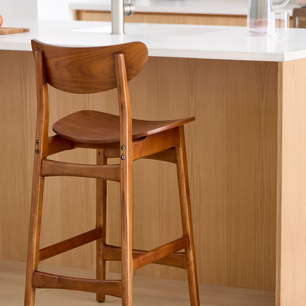 Classic Café Walnut Bar & Counter Stools | West Elm