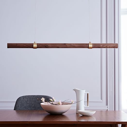 Linear Wood LED Pendant Light