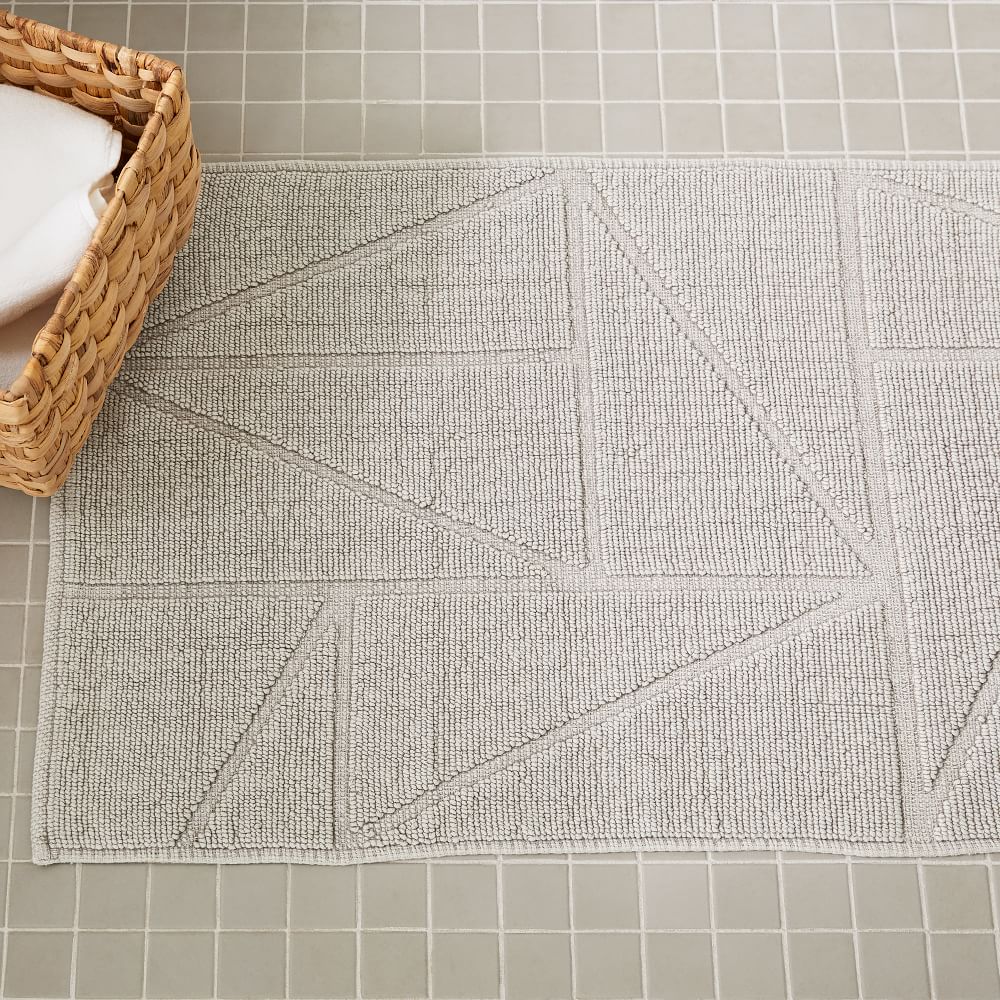 Organic Triangle Sculpted Bath Runner | West Elm