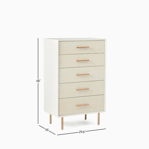 Margot Raffia 5-Drawer Dresser (30