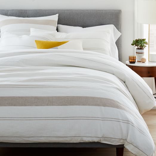 west elm striped duvet covers