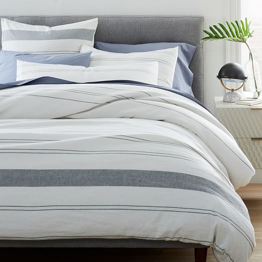 west elm striped duvet covers