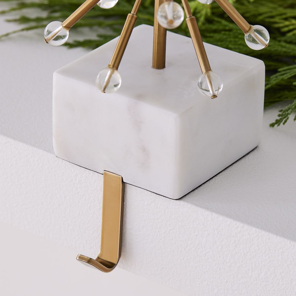 Sputnik Marble & Brass Stocking Holder West Elm