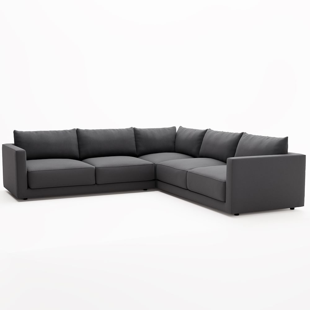 Melbourne 3Piece LShaped Sectional (116"126") West Elm