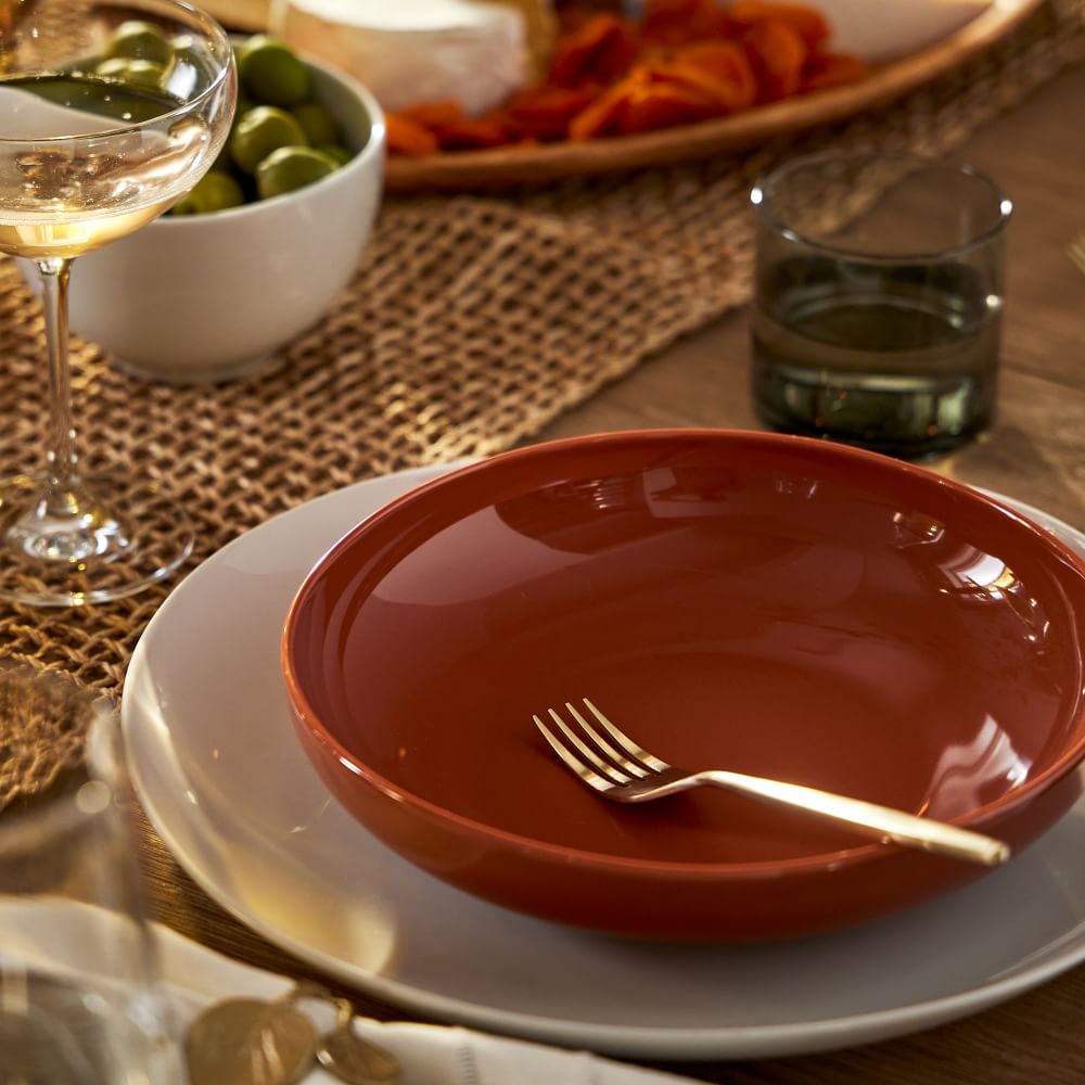 Organic Porcelain Salad Plate Sets Terracotta West Elm