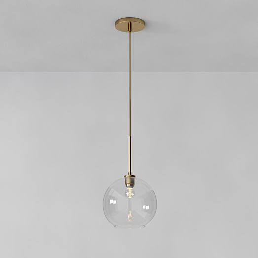 Sculptural Glass Globe Hardwired 