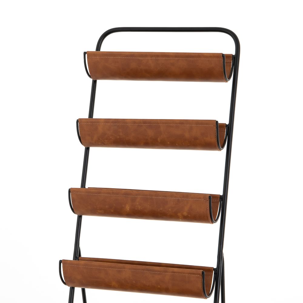 Iron & Leather Wine Rack West Elm
