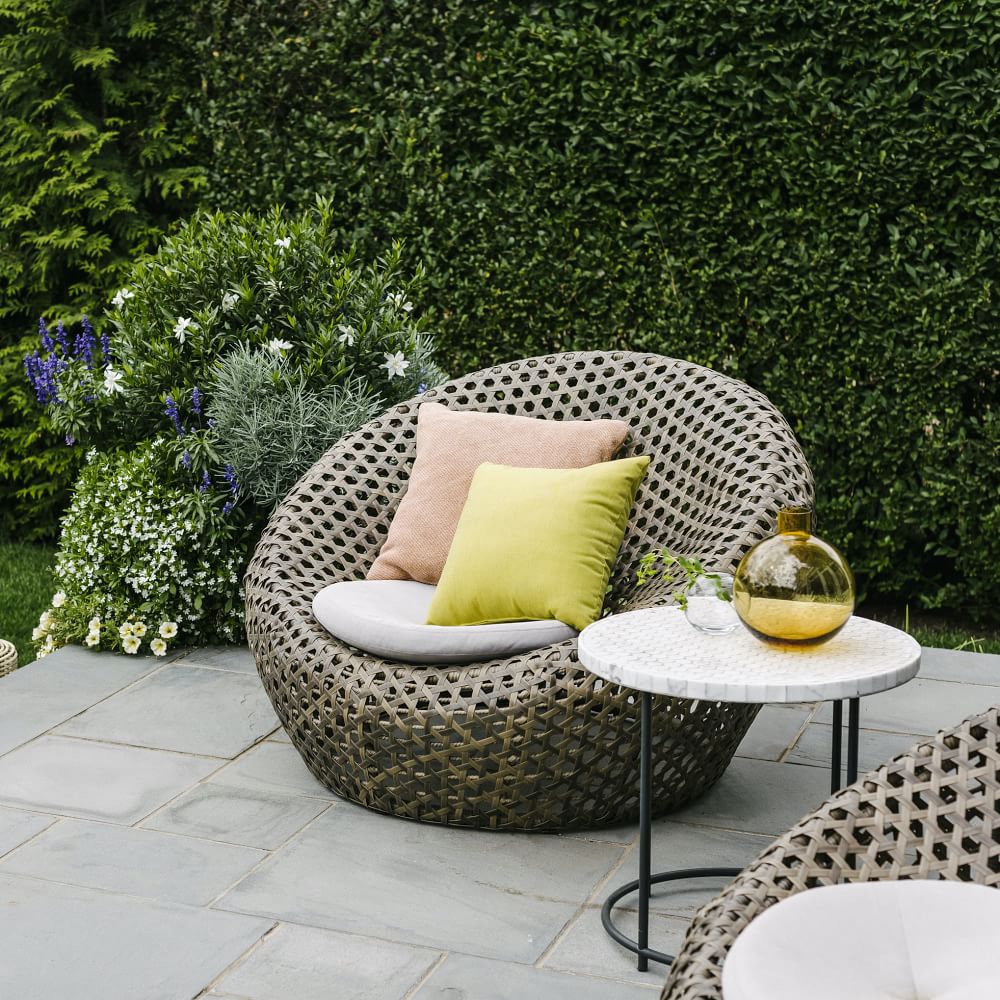 Montauk Outdoor Nest Chair Antique Palm West Elm