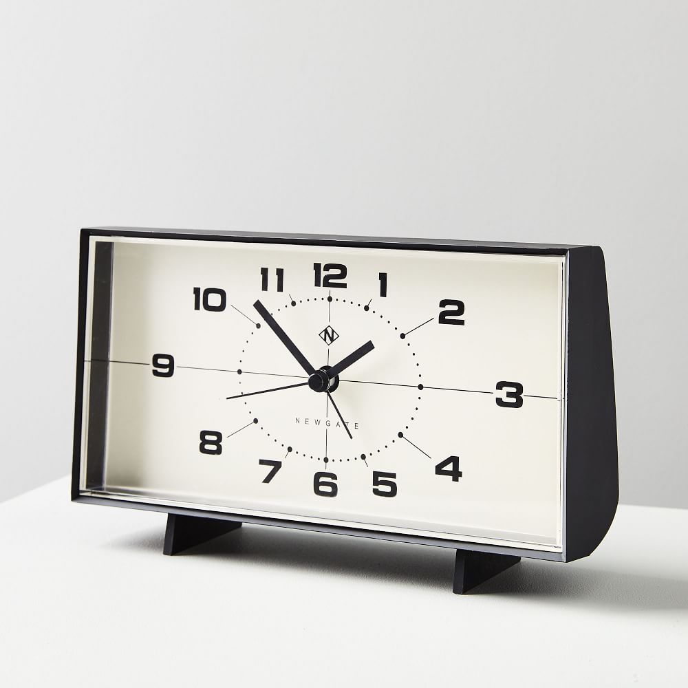 Newgate Wideboy Analog Alarm Clock White West Elm