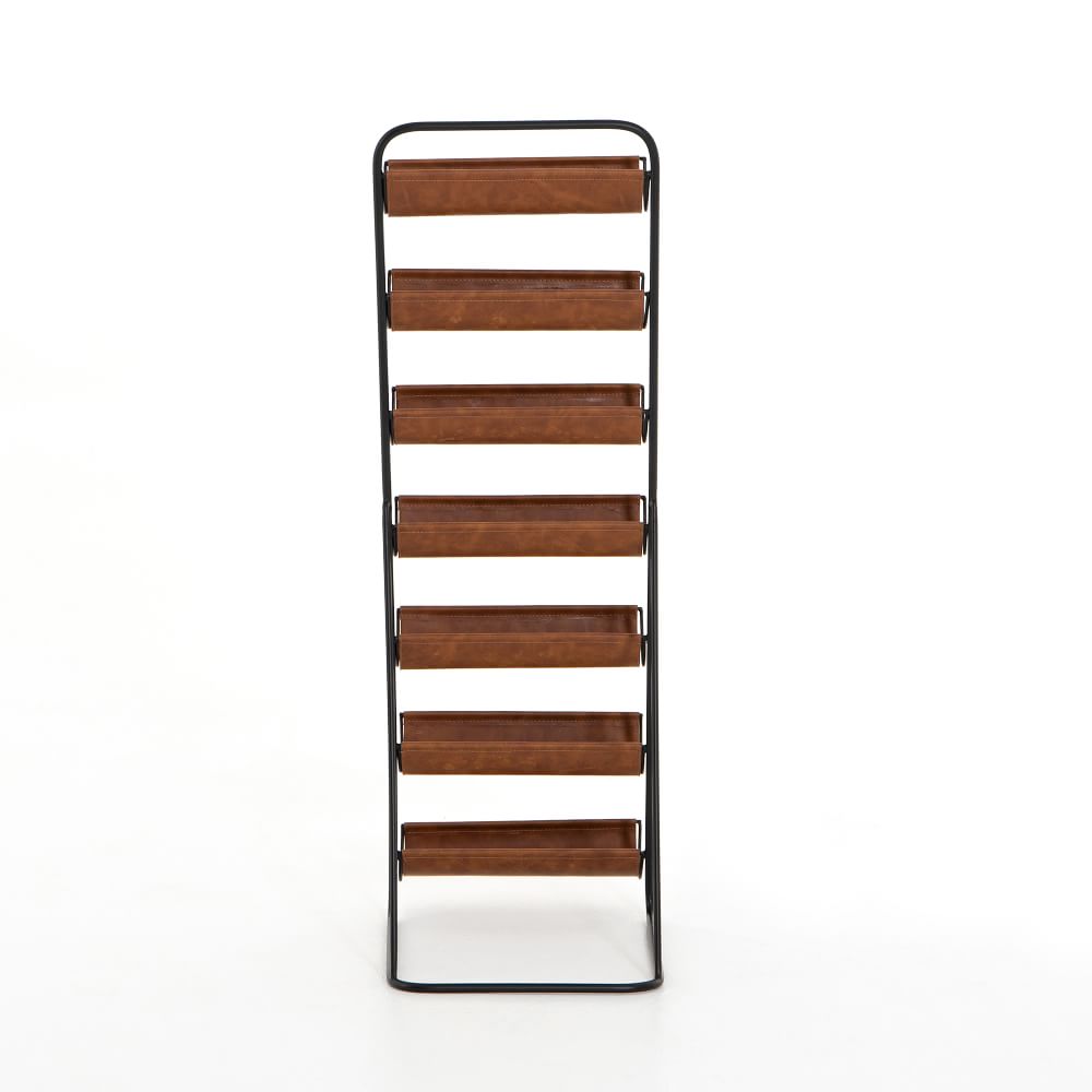 Iron & Leather Wine Rack West Elm
