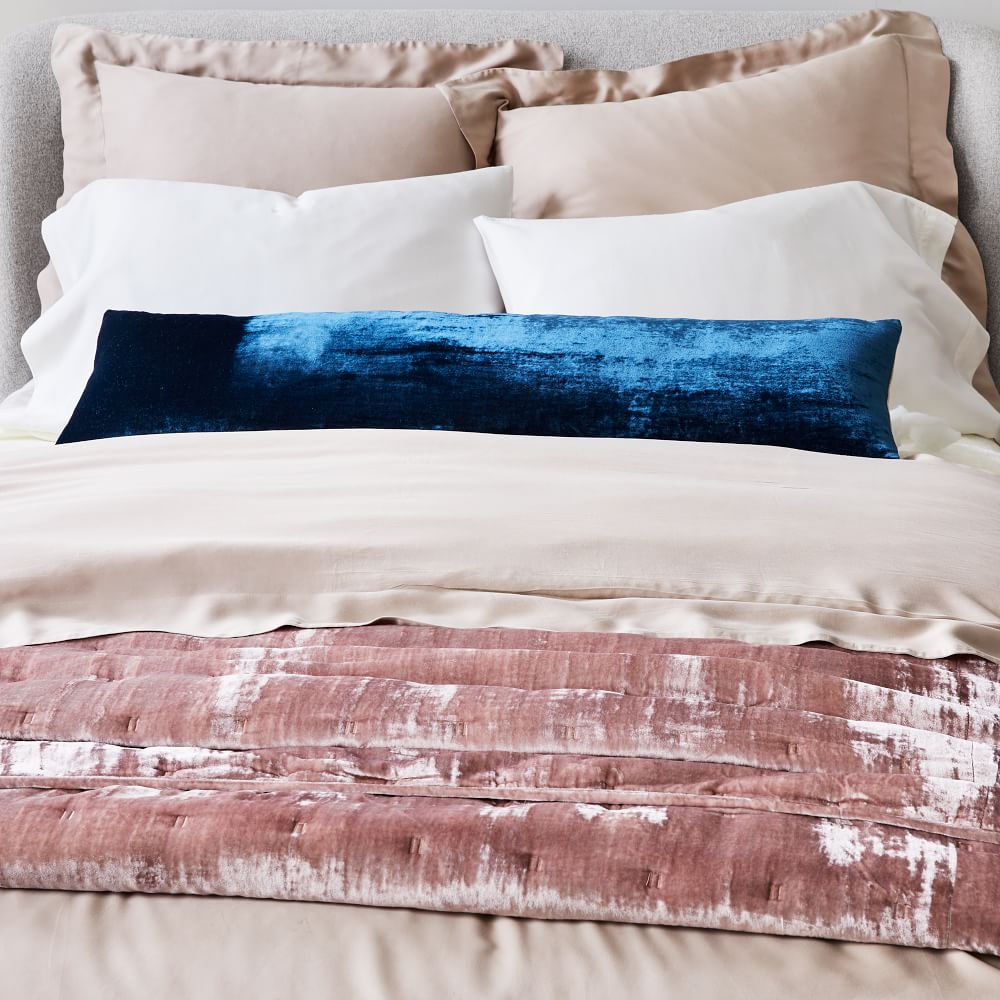 Lush Velvet Oversized Lumbar Pillow Cover West Elm