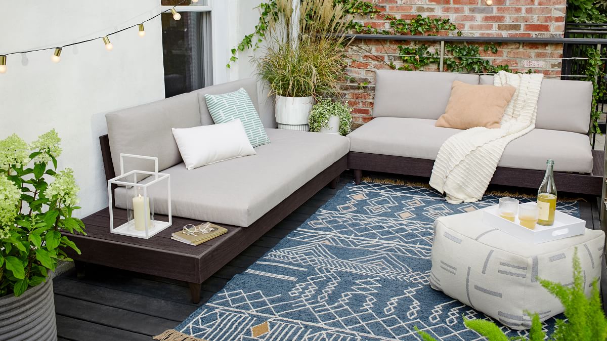 outdoor sectional with built in end tables