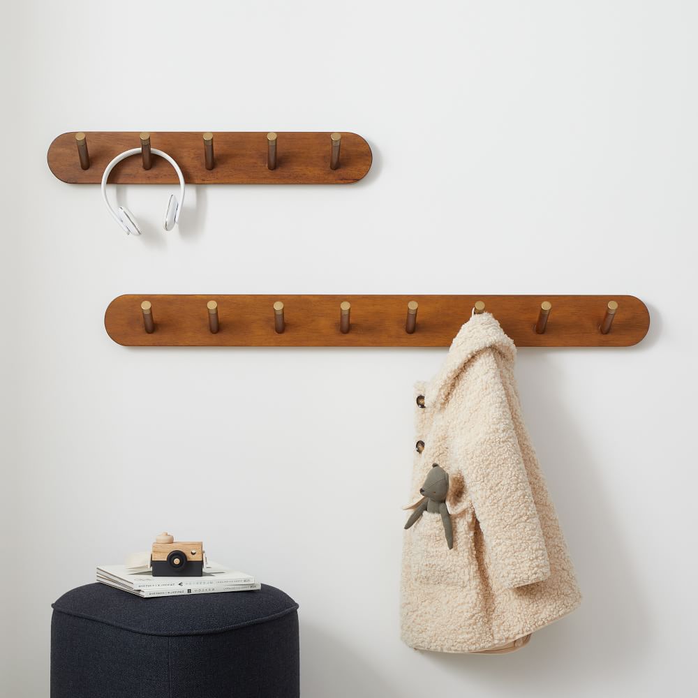 Mid-Century Hook Rack - Acorn, Entryway Organization | West Elm
