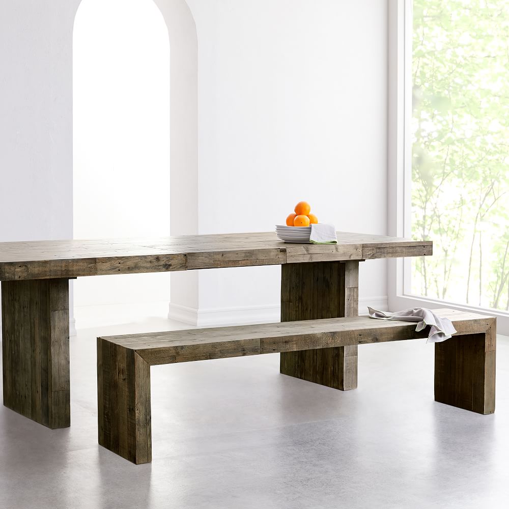 Emmerson® Reclaimed Wood Dining Bench - Stone Gray