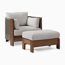 Porto Outdoor Ottoman | West Elm