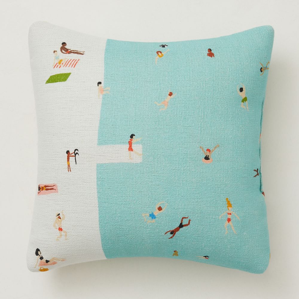 Diving Pool Indoor/Outdoor Pillow West Elm