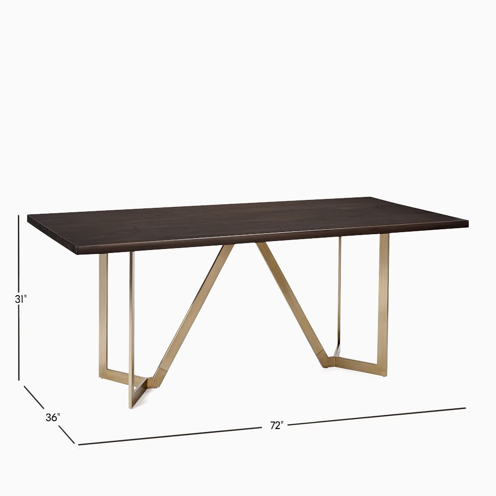 Tower Dining Table Dark Mineral West Elm