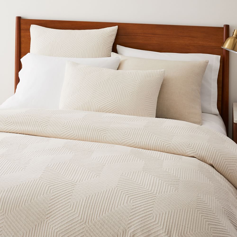 Contemporary Geometric Nordic 100% Cotton Percale Duvet Cover Quilt Bedding Set 