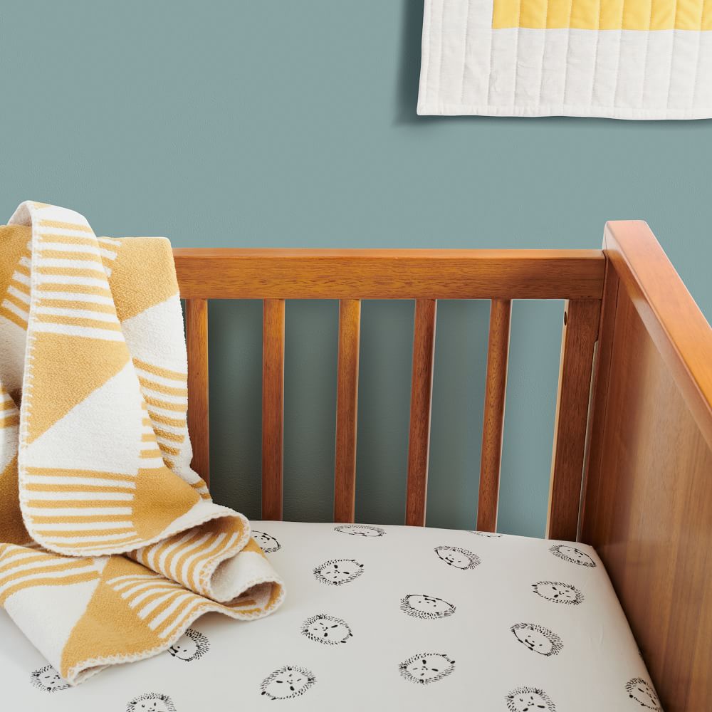 Organic Baby Hedgehog Crib Fitted Sheet West Elm