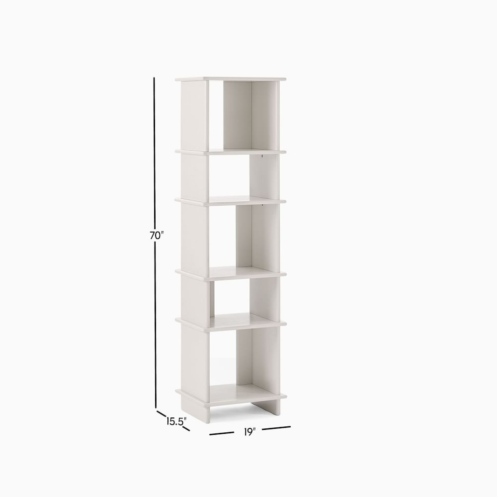 Kaira Narrow Bookcase Oyster West Elm