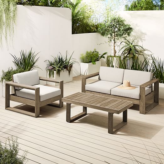 outdoor loveseat and chair