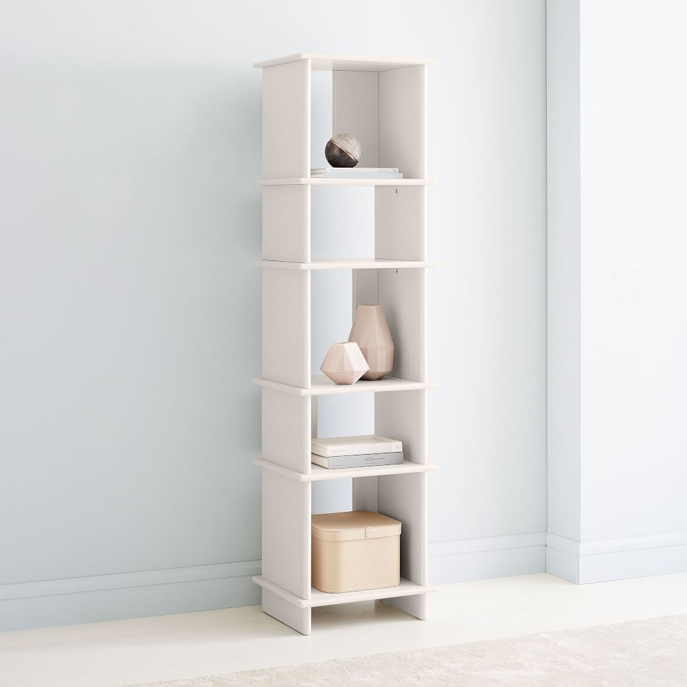Kaira Narrow Bookcase Oyster West Elm