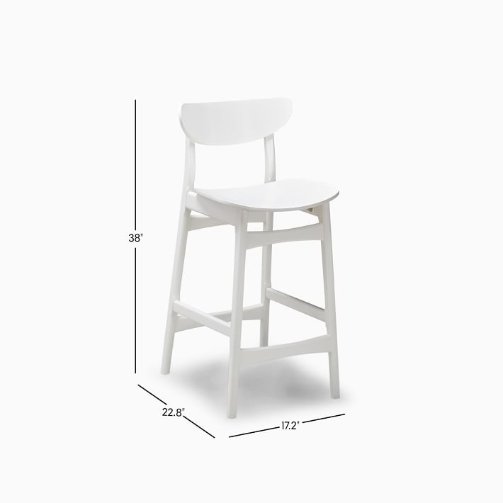 west elm bar stools white