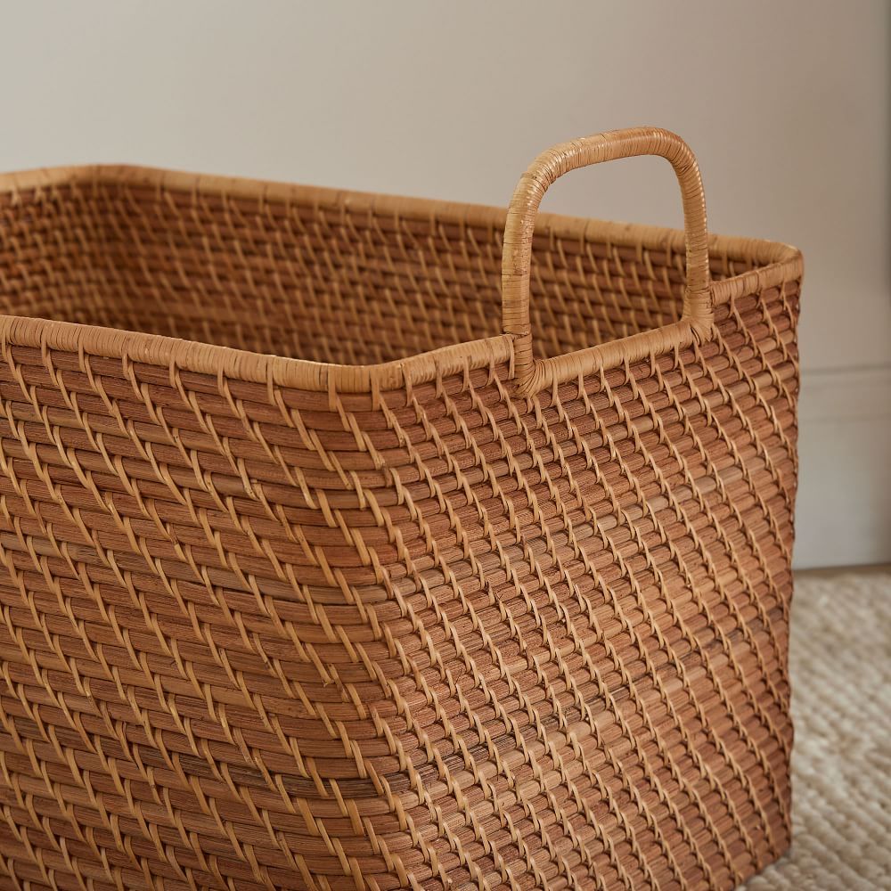 Modern Weave Oversized Storage Basket w/ Handles West Elm