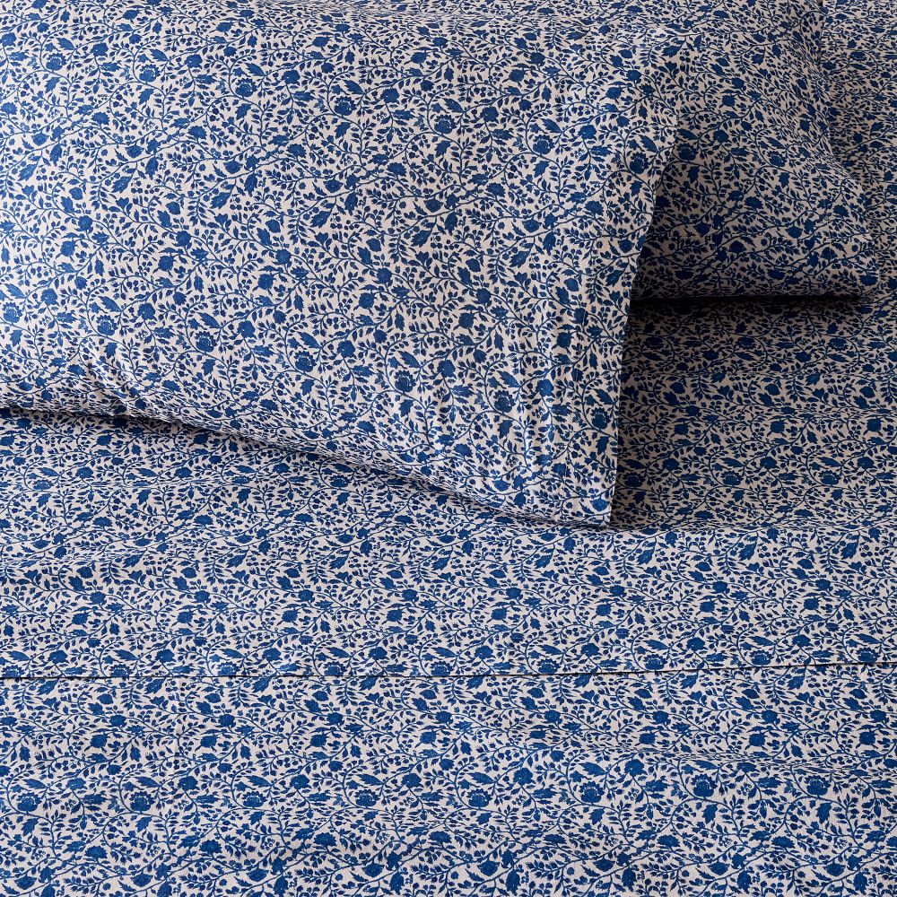 European Linen Cotton Petit Jardin Sheet Set West Elm