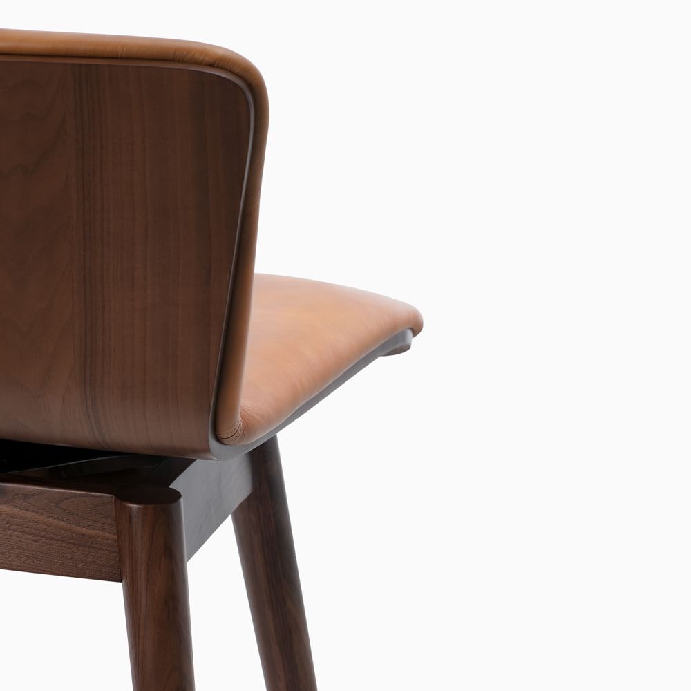 Boulder Leather Swivel Counter Stool West Elm