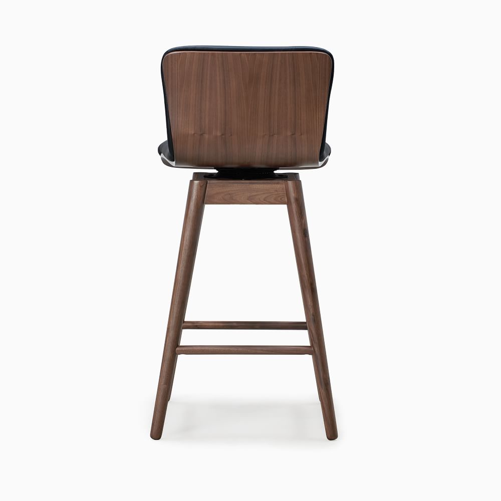 Boulder Leather Swivel Counter Stool | West Elm