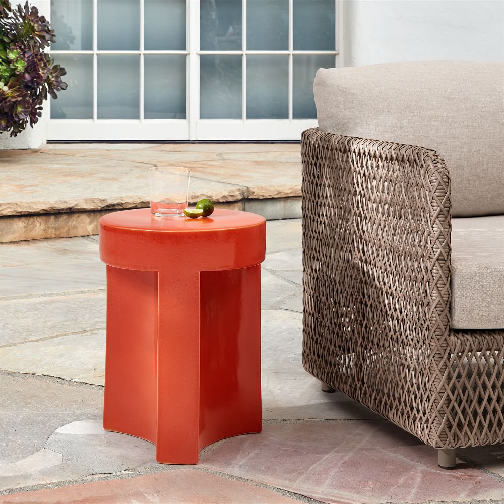 Essie Indoor/Outdoor Round Side Table (13") West Elm